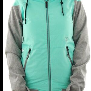 Volcom Women's Teal and Gray Ski Jacket